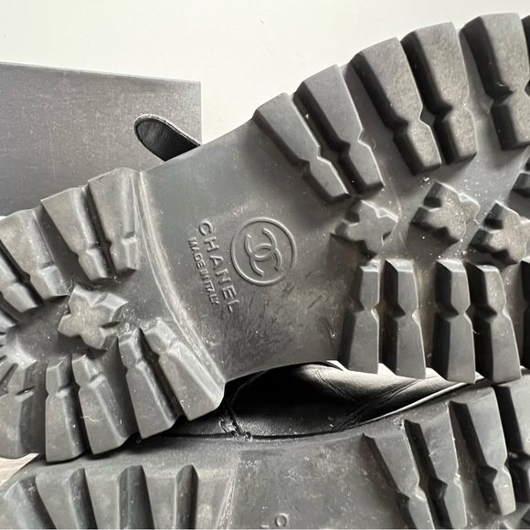 Authentic CHANEL Moto Biker Boots Size 37.5 (with box & receipt) - Picture 12 of 15